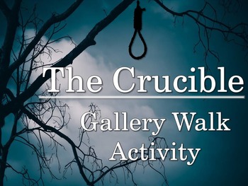 Preview of Crucible Gallery Walk: Writing and Image Analysis Activity