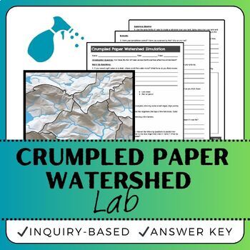 Preview of Crumpled Paper Watershed Lab -  Water Supply Activity - Middle School Science
