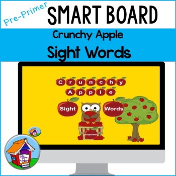 Preview of Crunchy Apple Sight Words Smart Board™ Activity