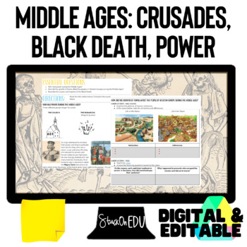 Preview of Crusades Black Death Middle Ages HyperDoc