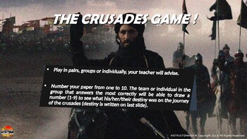 Preview of Crusades Fun Class Game Power Point Driven