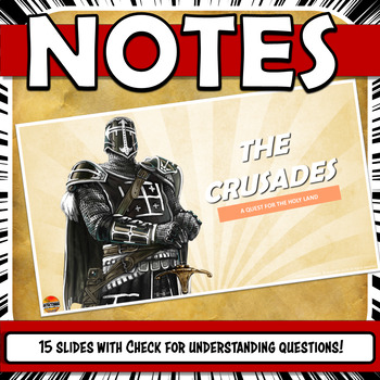 Preview of Crusades PowerPoint and Google Slides Presentation Outlined Notes