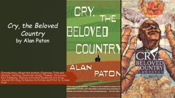 Preview of Cry, the Beloved Country - Comprehensive Teaching Resource PPT