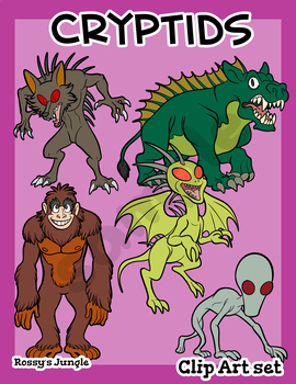 Preview of Cryptids or Supernatural Creatures Clip Art Set