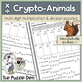 Crypto-Animals Multi Digit Multiplication and Division Puzzles