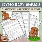 Crypto Baby Animals - Decimal Subtraction Puzzles