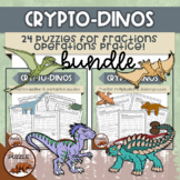 Crypto-Dinos Fractions Operations Puzzles