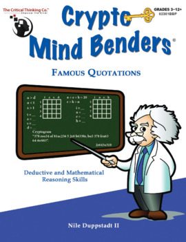 Preview of Crypto Mind Benders: Famous Quotations - Activity Puzzle eBook for Grades 3+