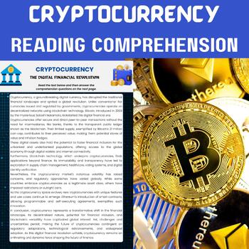 Preview of Cryptocurrency Reading Comprehension |  Digital Currencies and Business