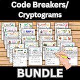 Cryptogram/Code Breaker GROWING BUNDLE No Prep 20 Uniquely