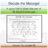 Cryptogram Decode the message - sustainability David Atten