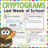 Cryptograms | End of the School Year