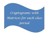 Cryptograms with Matrices