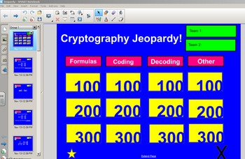 Preview of Cryptography (Matrices) Jeopardy - Style Game