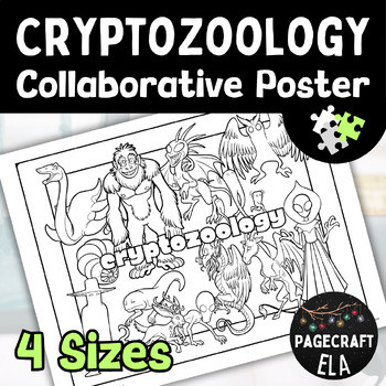 Preview of Cryptozoology Collaborative Poster with 9, 16, 25 & 36 Tiles | 13 Cryptids