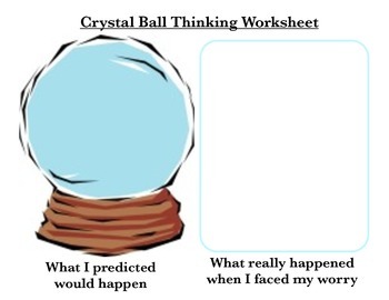 Preview of Crystal Ball Thinking CBT Worksheet