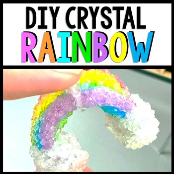 Preview of Crystal Rainbow - St. Patrick's Day Science STEM Art - Reading Comprehension