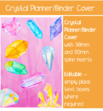 Crystal Watercolour Planner Binder Cover