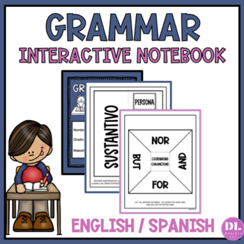 Preview of Cuaderno Interactivo de Gramática | Grammar Interactive Notebook | Bilingual