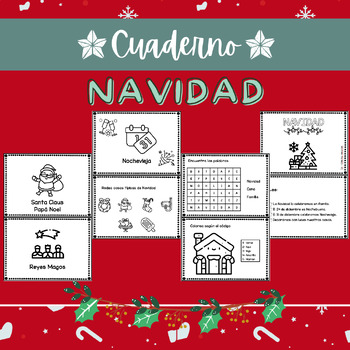 Preview of Cuaderno de Navidad - Christmas - Español - escritura - lectura - actividades