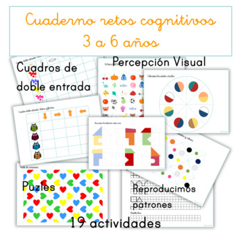 Preview of Cuaderno de retos cognitivos de 3 a 6 años