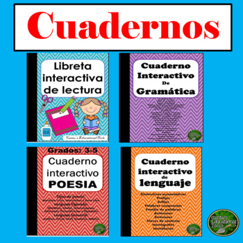 Preview of Gramatica, poesia, lectura, lenguaje: Cuadernos interactivos BUNDLE
