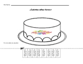 ¿Cuántos años tienes? Counting Candles Activity. Spanish.