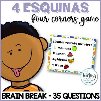 Preview of Todo sobre mi, All about me - Four Corners Game in Spanish