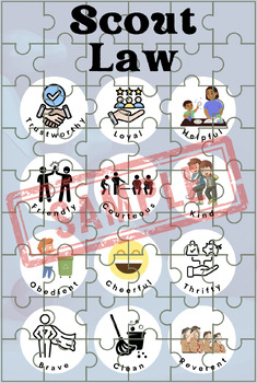 Preview of Cub Scout Oath and Law Puzzles