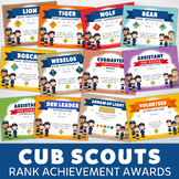 Cub Scout Rank Achievement Pack, 12 Printable Boys & Girls