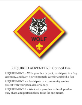 Preview of Cub Scout- Wolf Scout: Council Fire ( Duty to Country)  BUNDLE