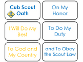 Cub Scout Themed Printable Flash Cards.