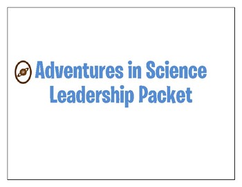 Preview of Cub Scouts - Adventures in Science Leadership Packet