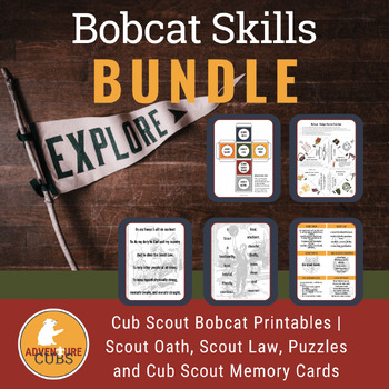 Cub Scouts Bobcat Badge | Cootie Catcher, Dice Game, Memory Cards, Puzzles