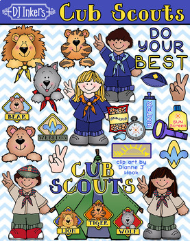 Preview of Cub Scouts Clip Art for Dens, Packs, Campouts and Families
