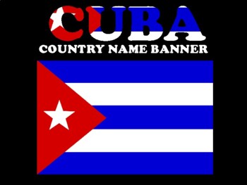 Preview of Cuba Country Name Banner | Large Letters