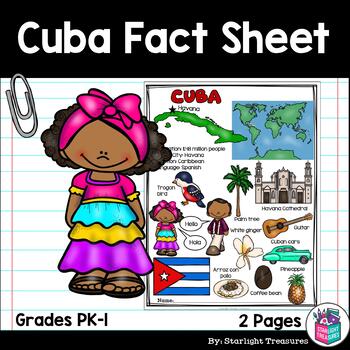Preview of Cuba Fact Sheet for Early Readers