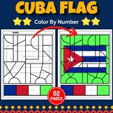 Cuba Flag Color by number Coloring Page - Fun Hispanic Her