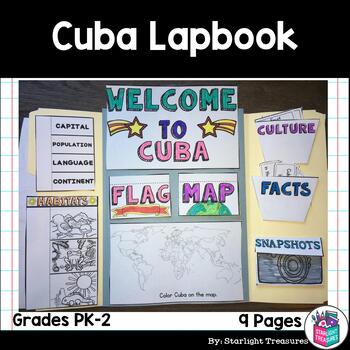 Preview of Cuba Lapbook for Early Learners - A Country Study