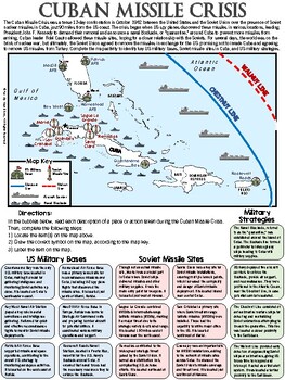 Cuban Missile Crisis Map Worksheet by Ace Up Your Sleeve | TPT