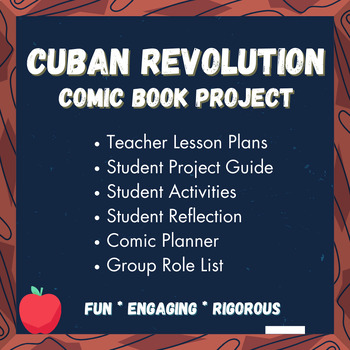 Preview of Cuban Revolution Comic Book Project - Global History - Grades 6-12
