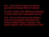 Cuban Revolution Powerpoint