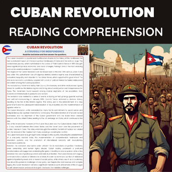 Preview of Cuban Revolution Reading Comprehension | Fidel Castro and Che Guevara