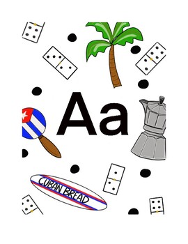 Preview of Cuban Themed Vowel Banner