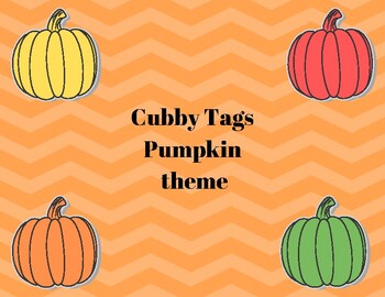 Cubby Tags Pumpkin Theme by Love Learning in Math and Science | TpT