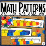 Cube Pattern Activity Task Cards & Worksheets with AB, ABB