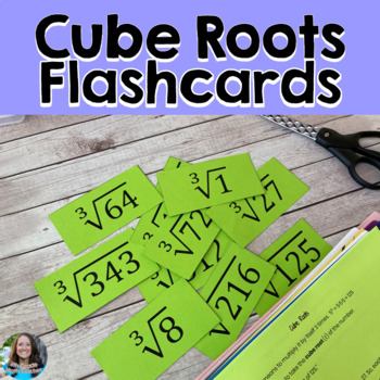 Preview of Cube Roots Flash Cards Printable