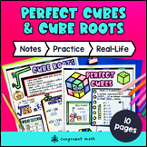 Cube Roots & Perfect Cubes Guided Notes & Doodle | 8th Gra