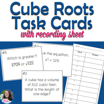 Preview of Cube Roots Task Card Activity