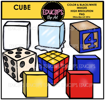 Preview of Cube Shapes Clip Art Bundle {Educlips Clipart}